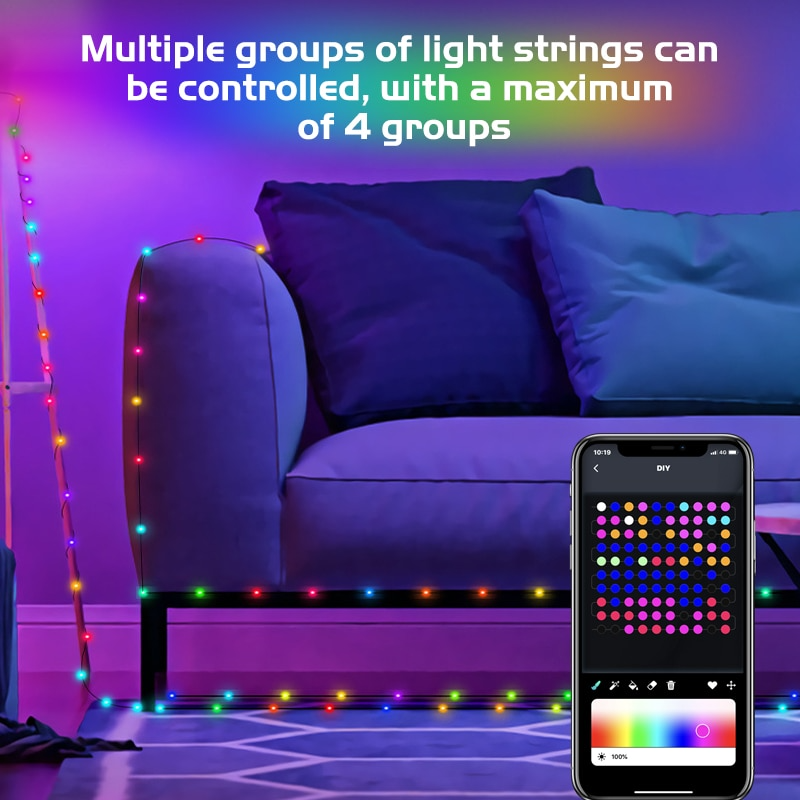 Lumières LED pour sapin de Noël à contrôle total
