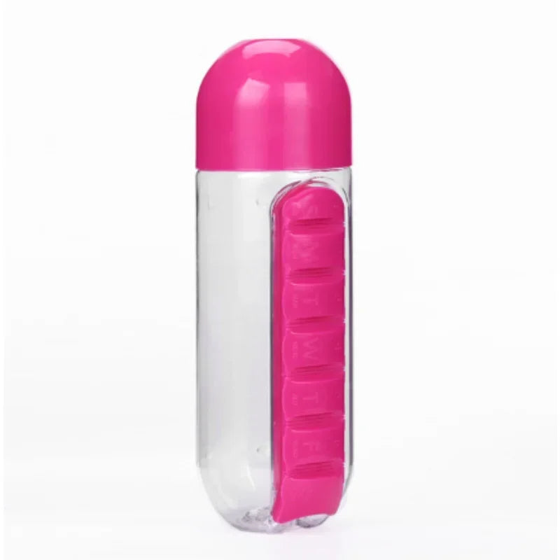 Bouteille d'eau avec pilulier Water Bottle With Pill Organizer