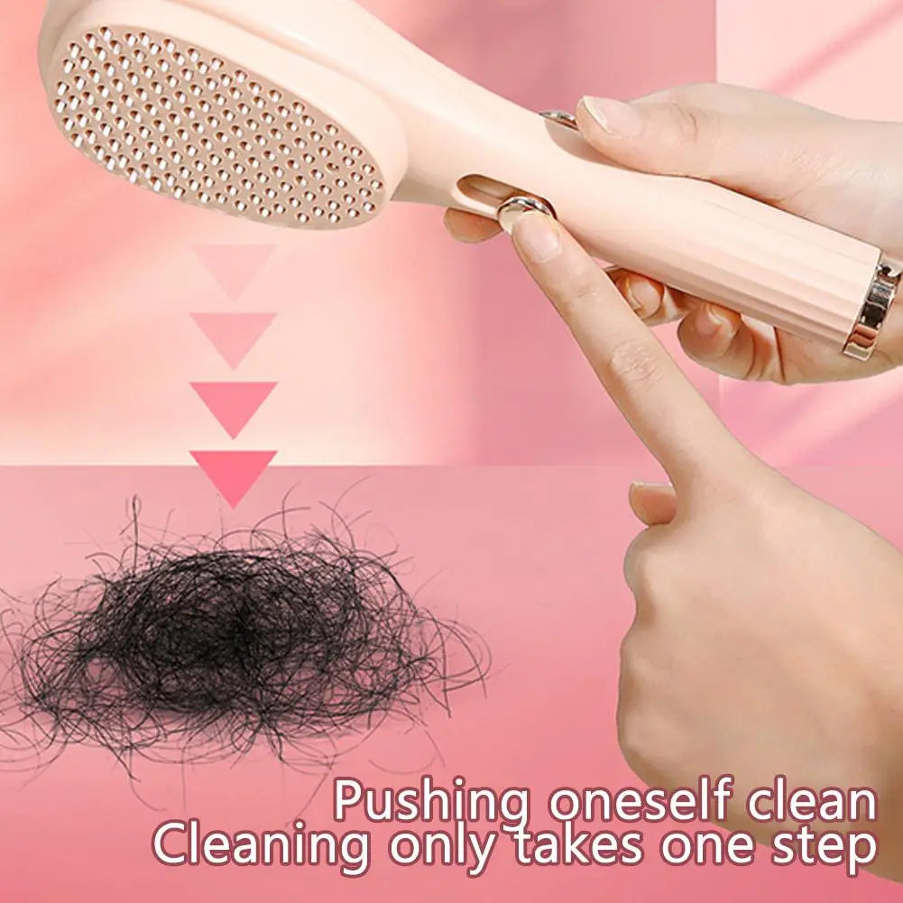 Brosse de massage télescopique autonettoyante