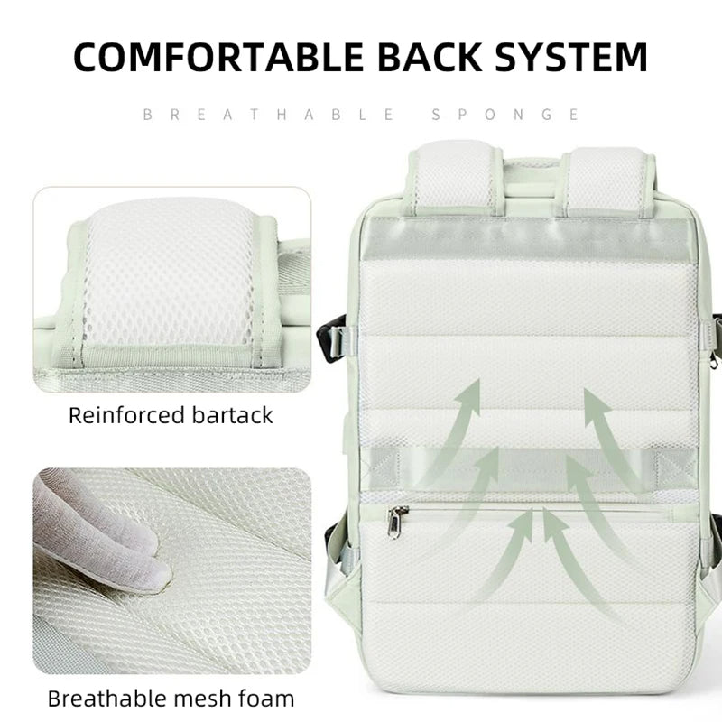 Sac à dos de voyage extensible unisexe.