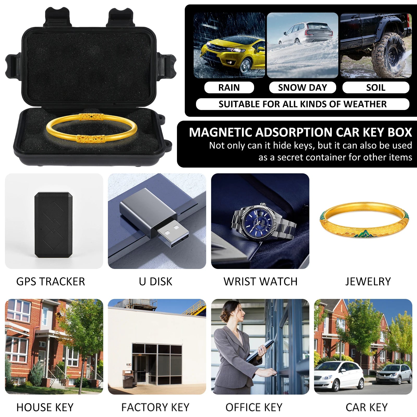 Porte-clés magnétique pour dessous de voiture