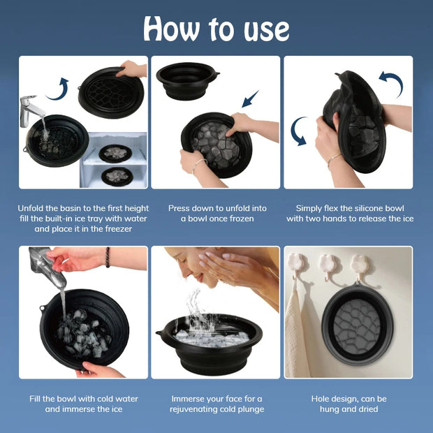Bol de bain de glace pour le visage