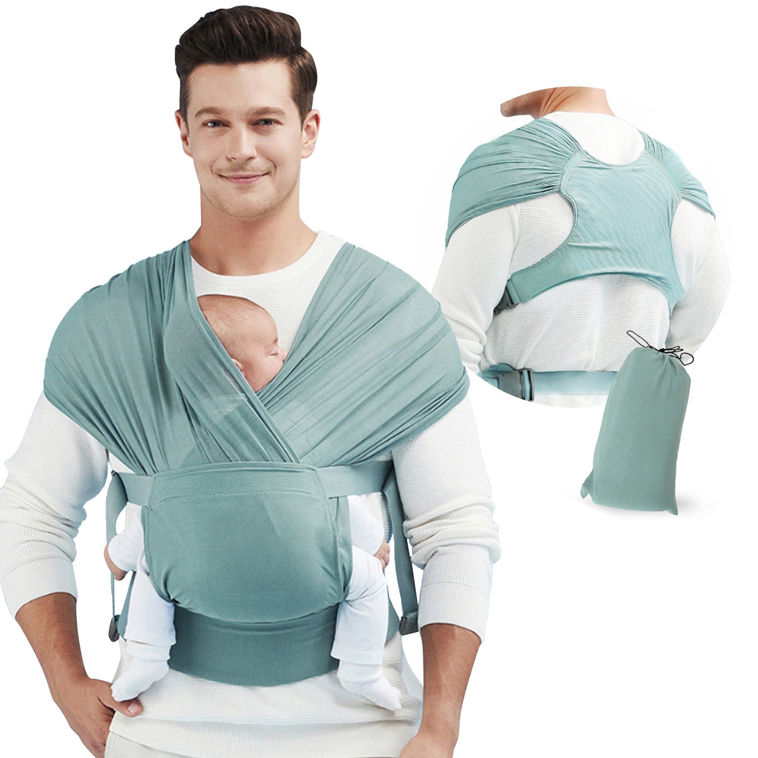 Porte-bébé extensible en écharpe