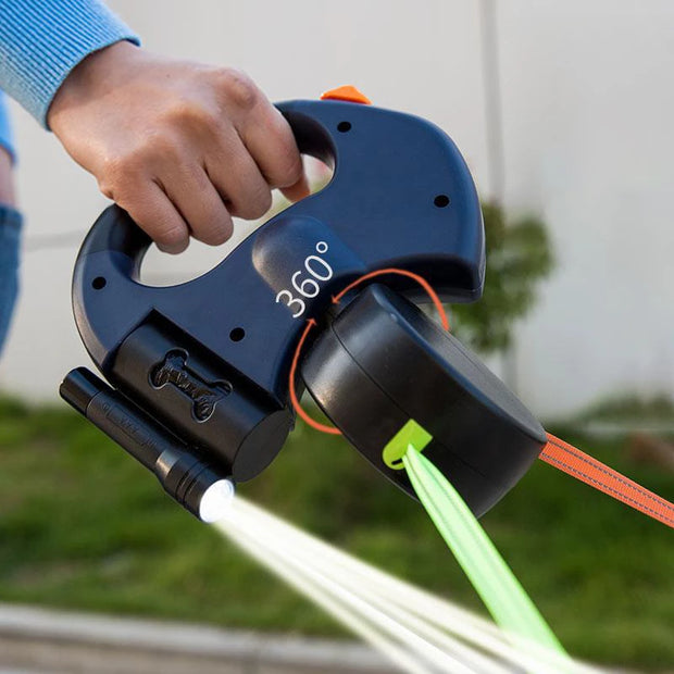 Laisse rétractable pour animaux de compagnie avec lumière
