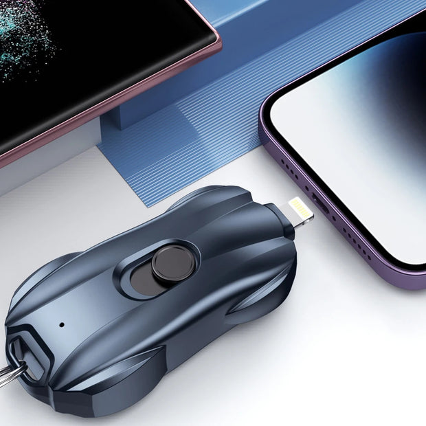 Chargeur de téléphone portable d'urgence avec porte-clés et batterie externe