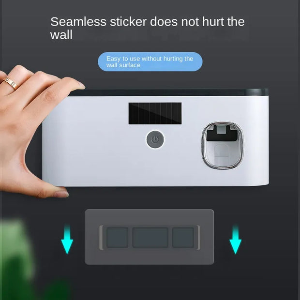 Rangement mural pour brosses à dents avec UV