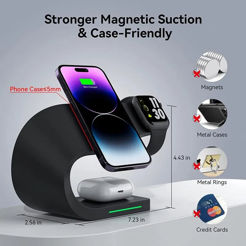 Support de chargeur sans fil magnétique 15W