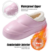 Chaussons d'hiver en coton à semelles épaisses pour femmes