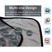 Serviette de séchage pour voiture en microfibre torsadée 1 200 g/m²