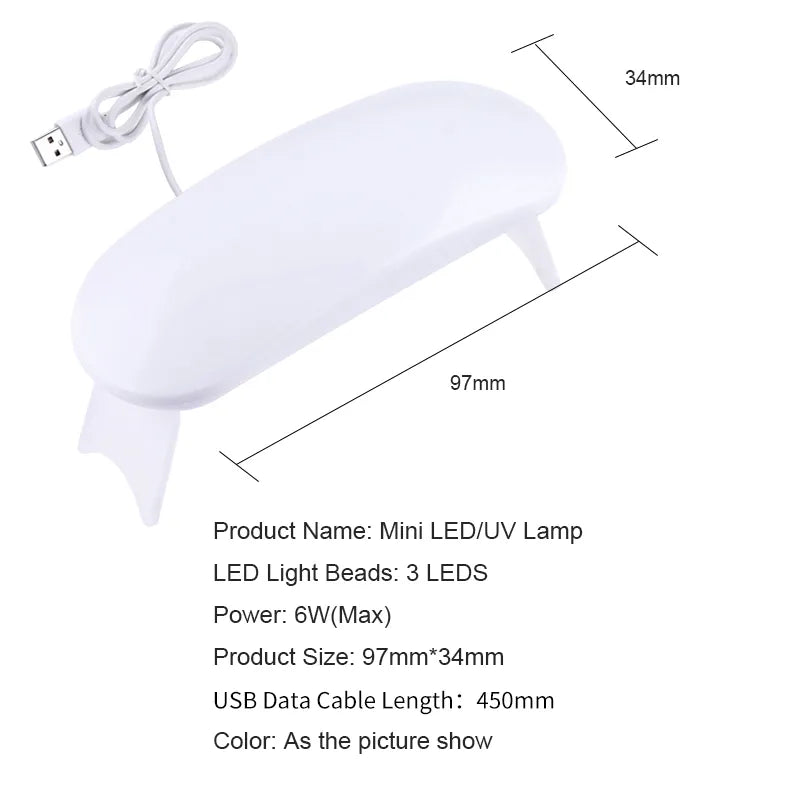 Kit de pose d'ongles en gel avec lampe UV