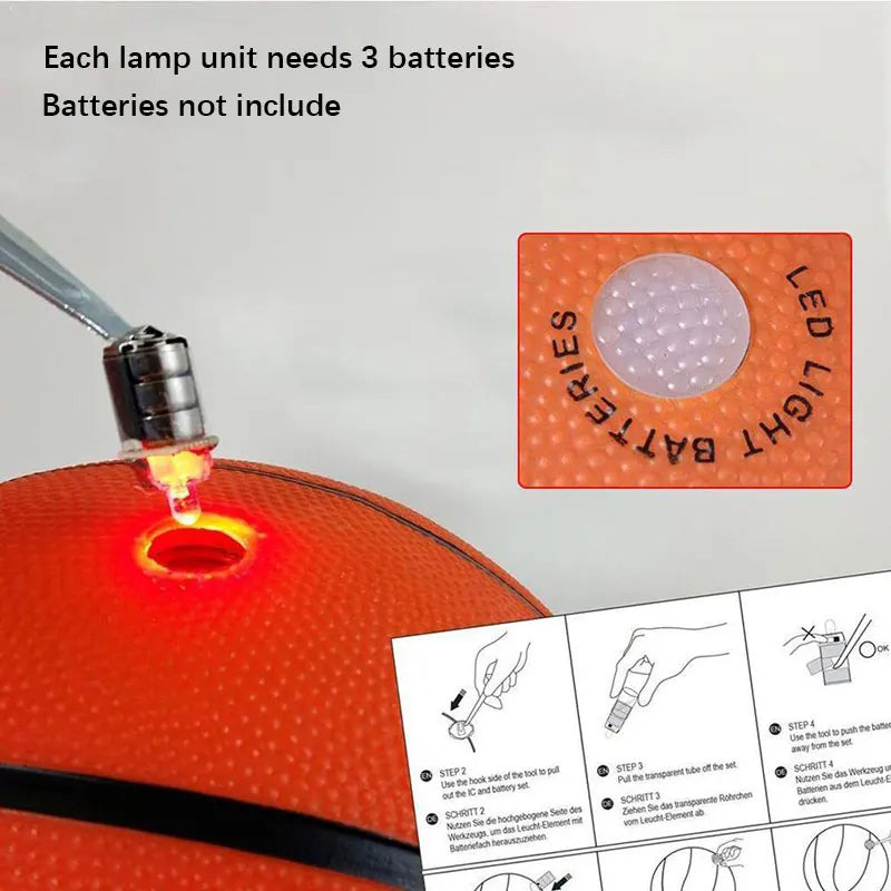 Ballon de basket lumineux à LED