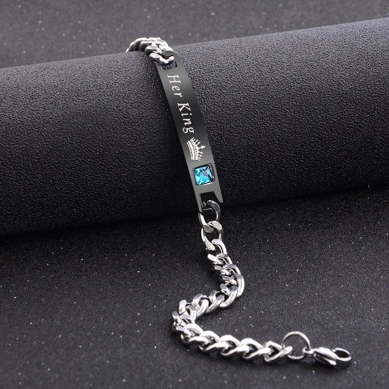 Bracelet couple 2 styles Sa Reine Son Roi.