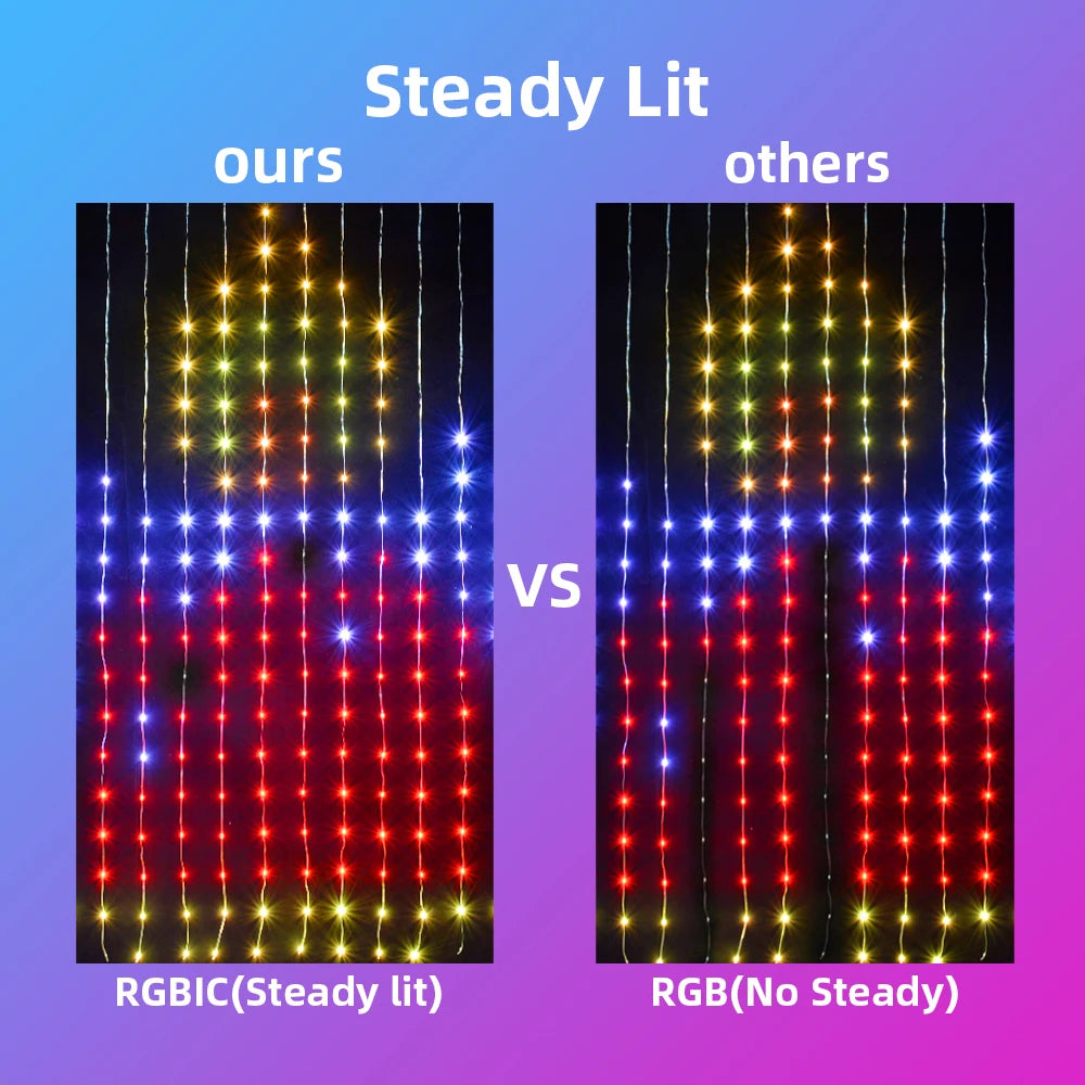 Rideau lumineux à 400 LED