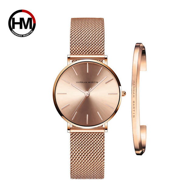Coffret de montres pour femme Hannah Martin avec bracelet.