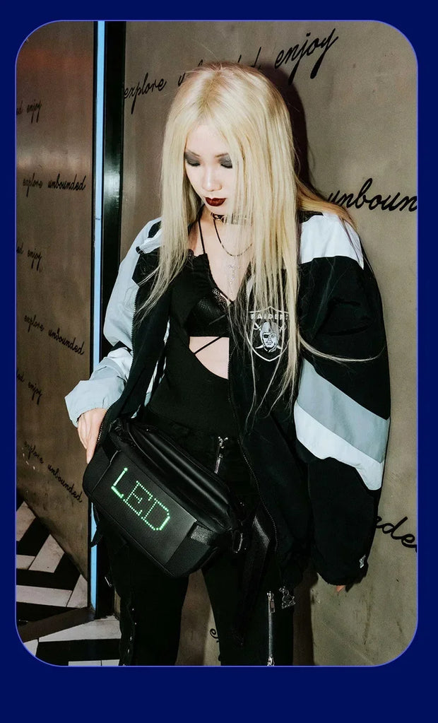 Sac bandoulière avec écran LED