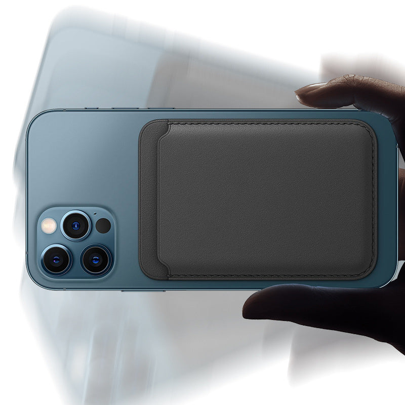 Porte-cartes magnétique en cuir pour iPhone pour MagSafe