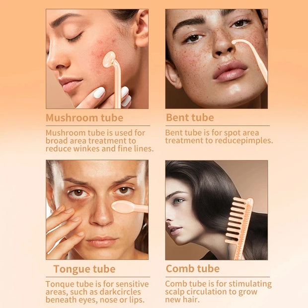 Baguette d'électrothérapie haute fréquence 4 en 1