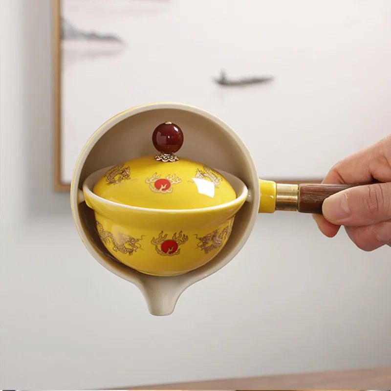 Théière rotative en céramique