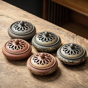 Brûleur d'encens lotus en émail céramique