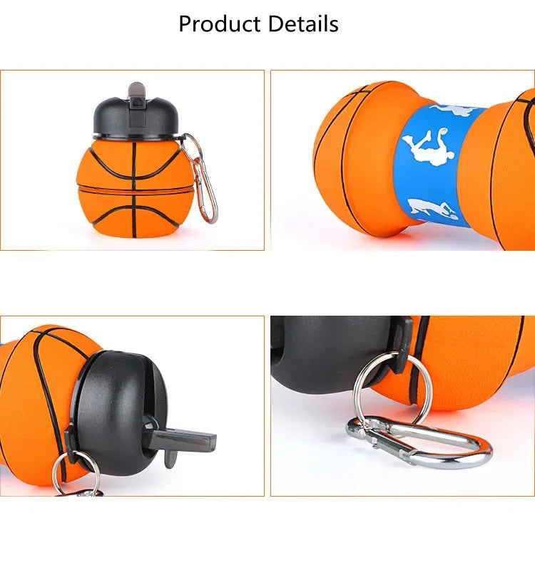 Bouteille de ballon de sport pliable.