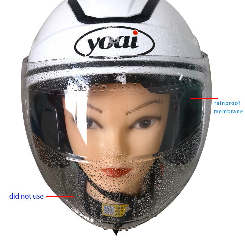 Film antibuée et film imperméable universel pour casque de moto.