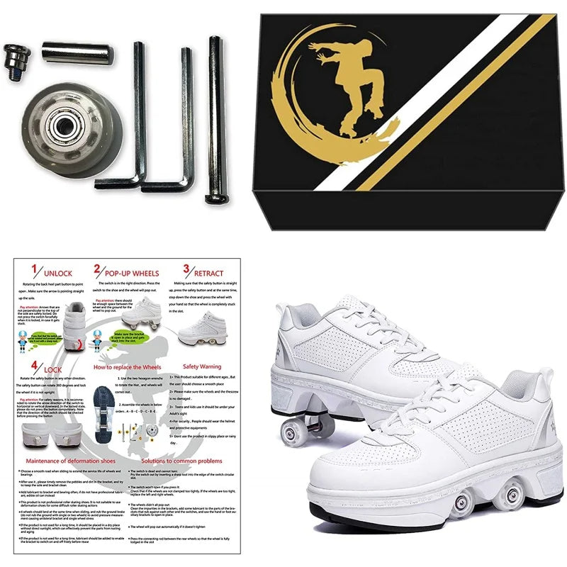Chaussures à roulettes pour baskets