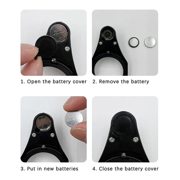 Coupe-ongles avec lumière et loupe