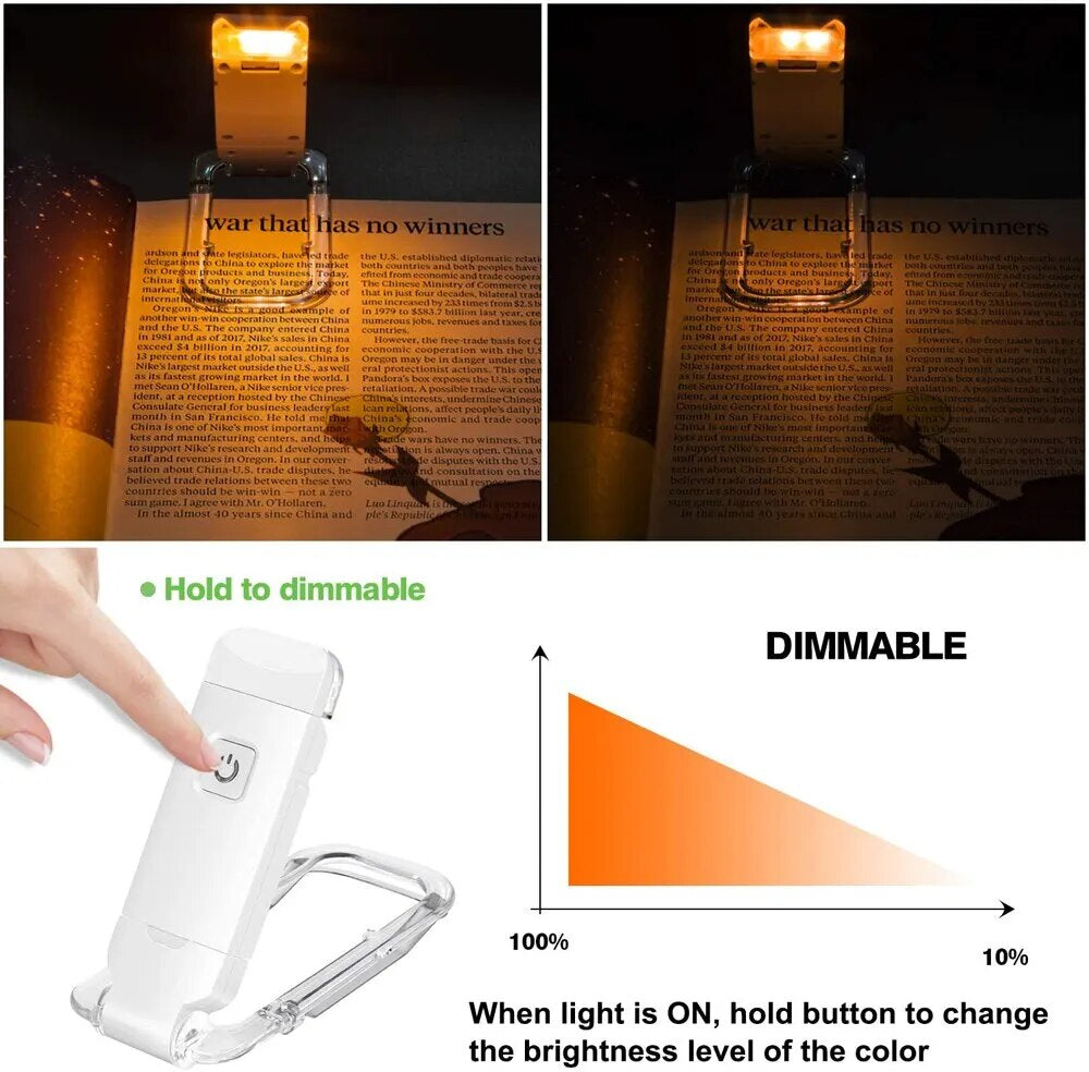 Mini lampe de lecture à  pince LED.