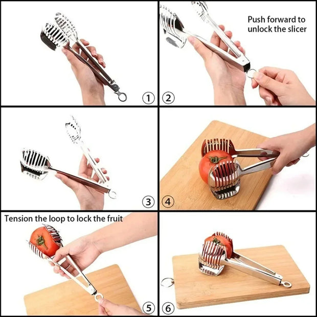 Trancheuse portative de cuisine en acier inoxydable.