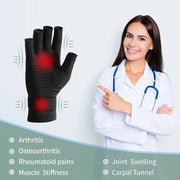 1 paire de gants de compression en cuivre pour l'arthrite.