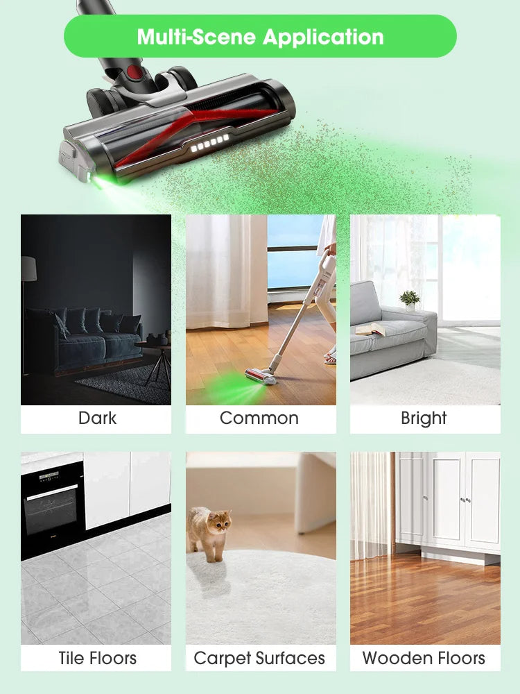 Accessoire laser à lumière verte pour aspirateur.