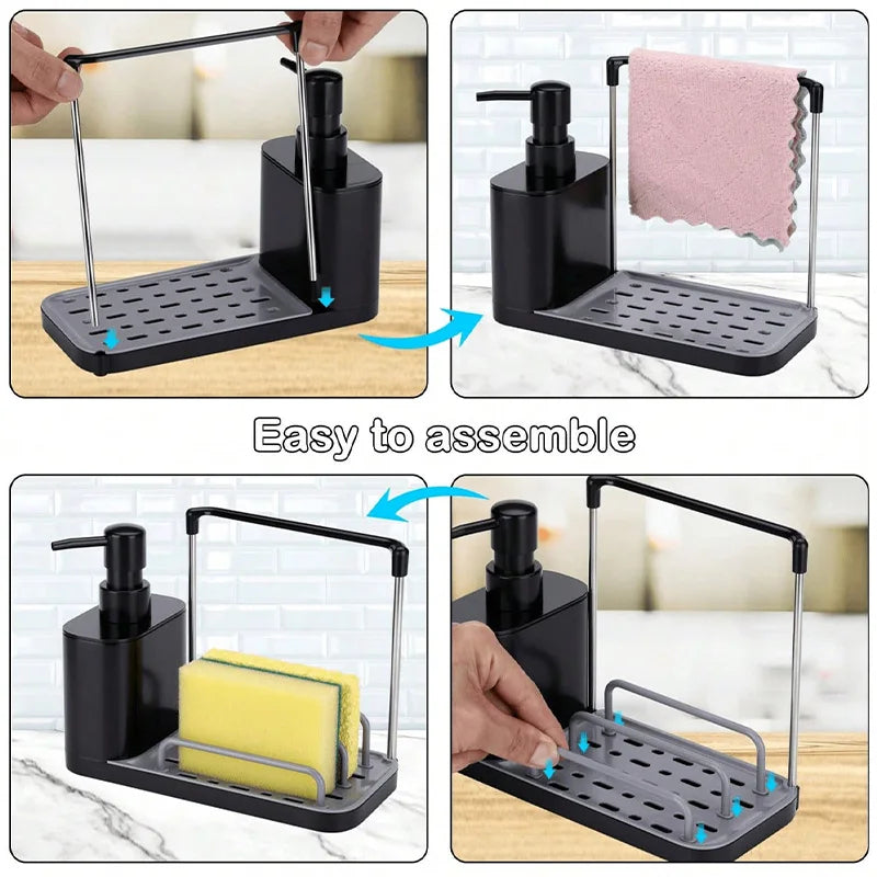 Ensemble distributeur de savon pour les mains et la vaisselle 5 en 1  5-in-1 Hand and Dish Soap Dispenser Set