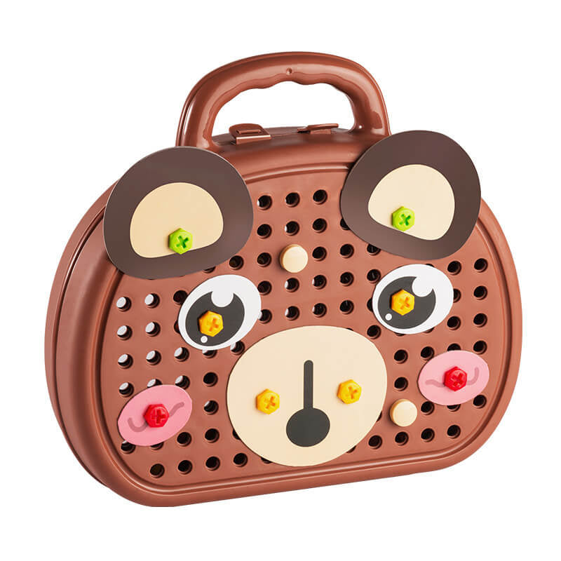 Boîte à outils de réparation pour enfants de 203 pièces, puzzle créatif en mosaïque