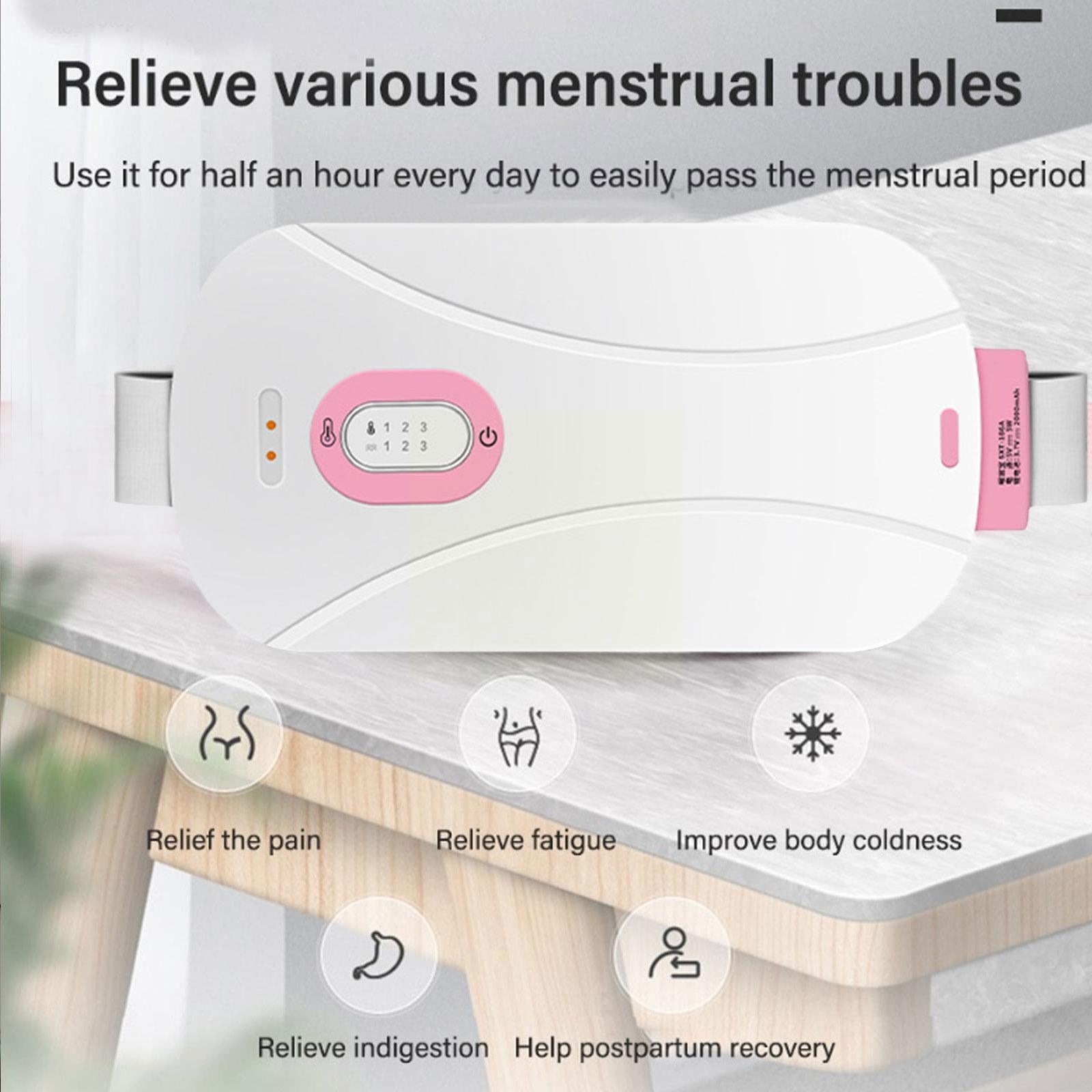 Coussin chauffant électrique portable sans fil pour menstruations.