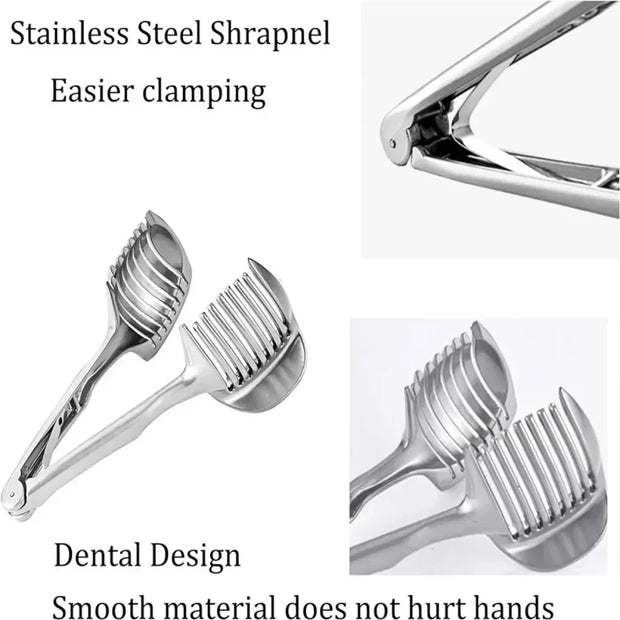 Trancheuse portative de cuisine en acier inoxydable.