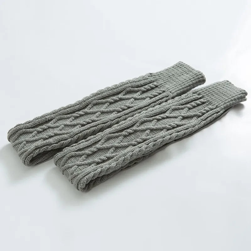 Chaussettes d'hiver en laine au-dessus du genou