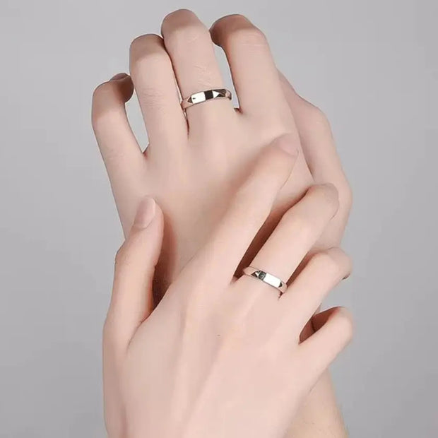 Bagues d'amoureux en argent sterling 925