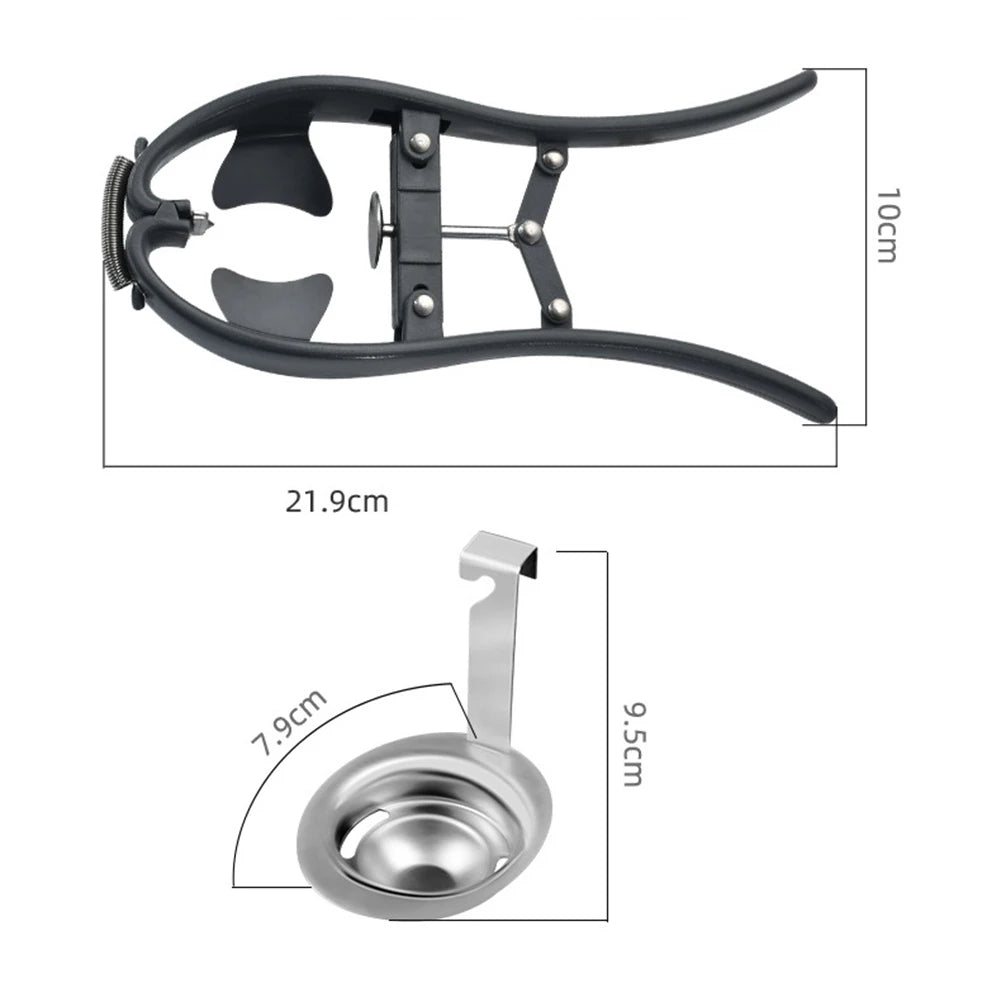 Casse-œufs en acier inoxydable.