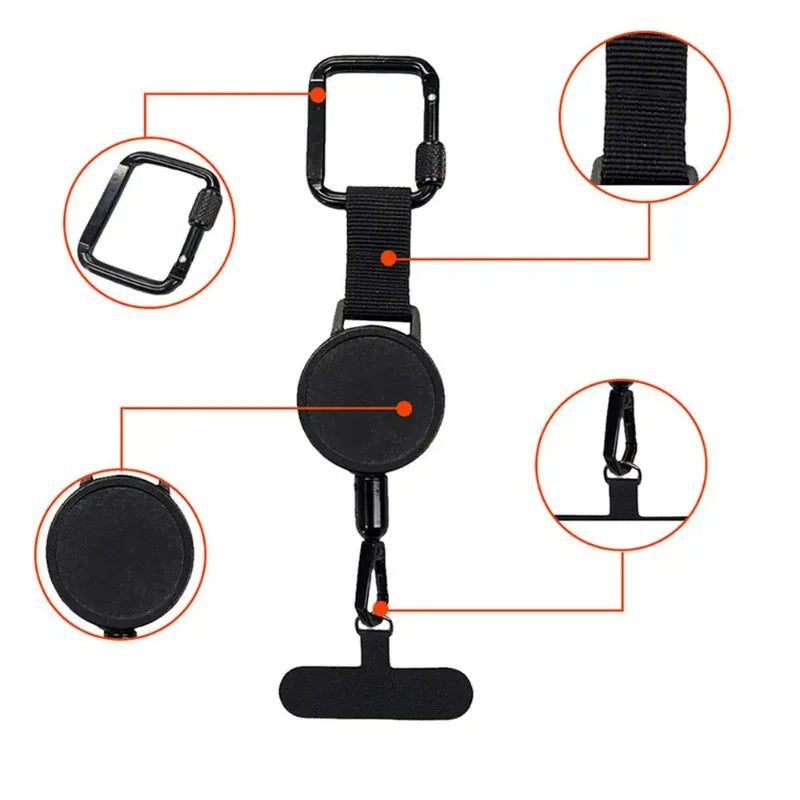 Sangle de téléphone rétractable antivol
