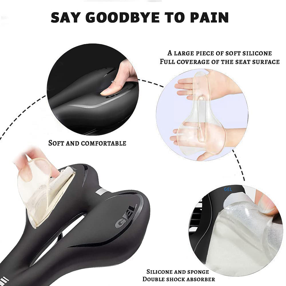 Selle de vélo en gel souple et confortable
