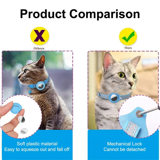 Collier réfléchissant pour chat avec support Apple AirTag