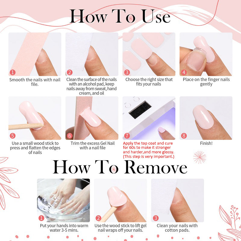Kit de pose d'ongles en gel avec lampe UV