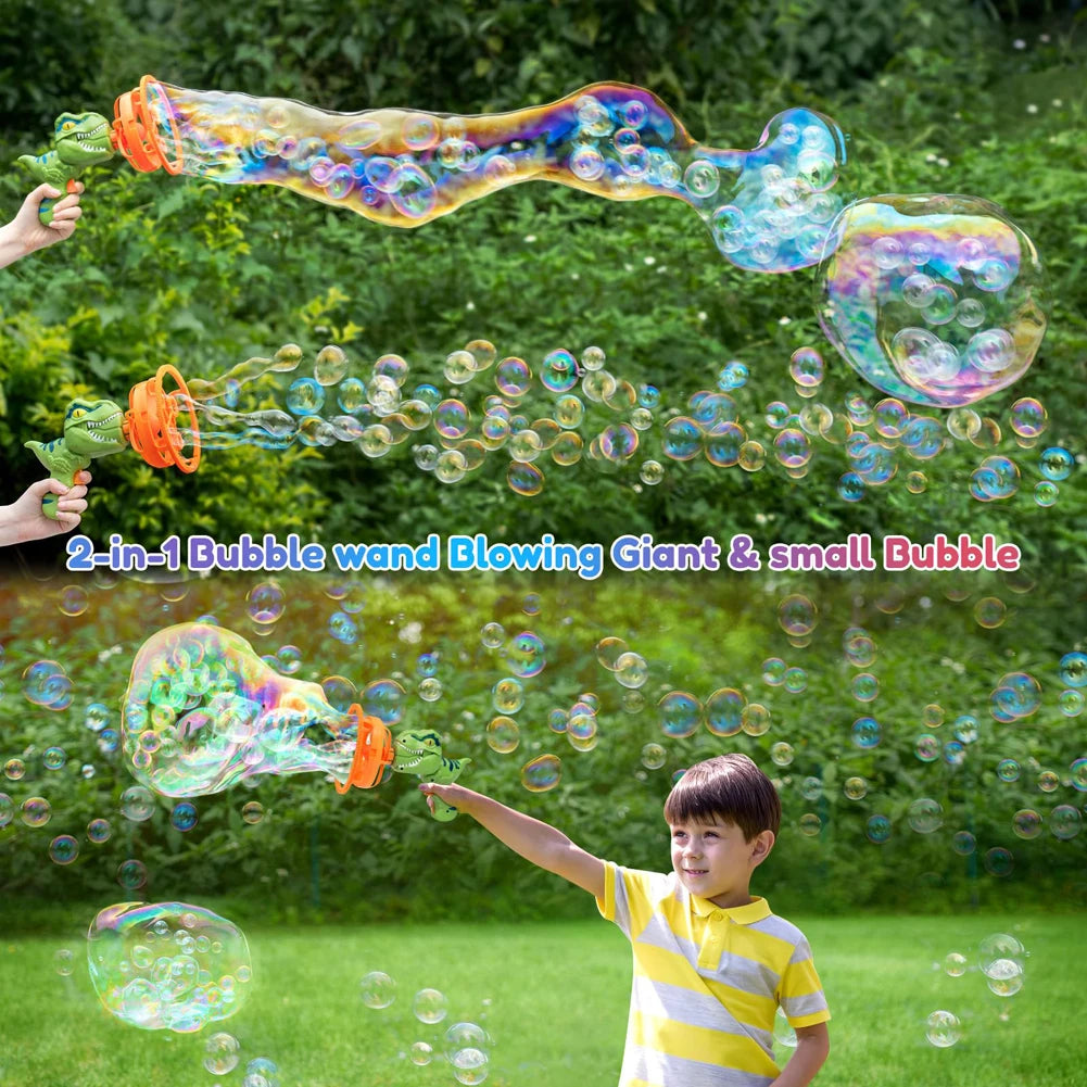 Pistolet à bulles dinosaure.
