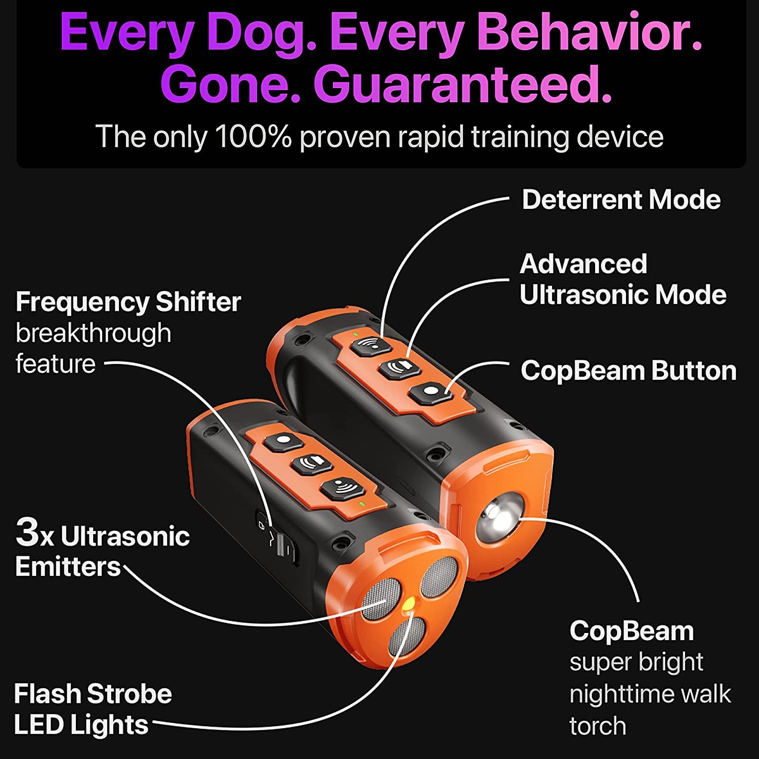 Répulsif pour chien Appareil de dressage à ultrasons pour chiens