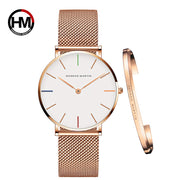 Coffret de montres pour femme Hannah Martin avec bracelet.