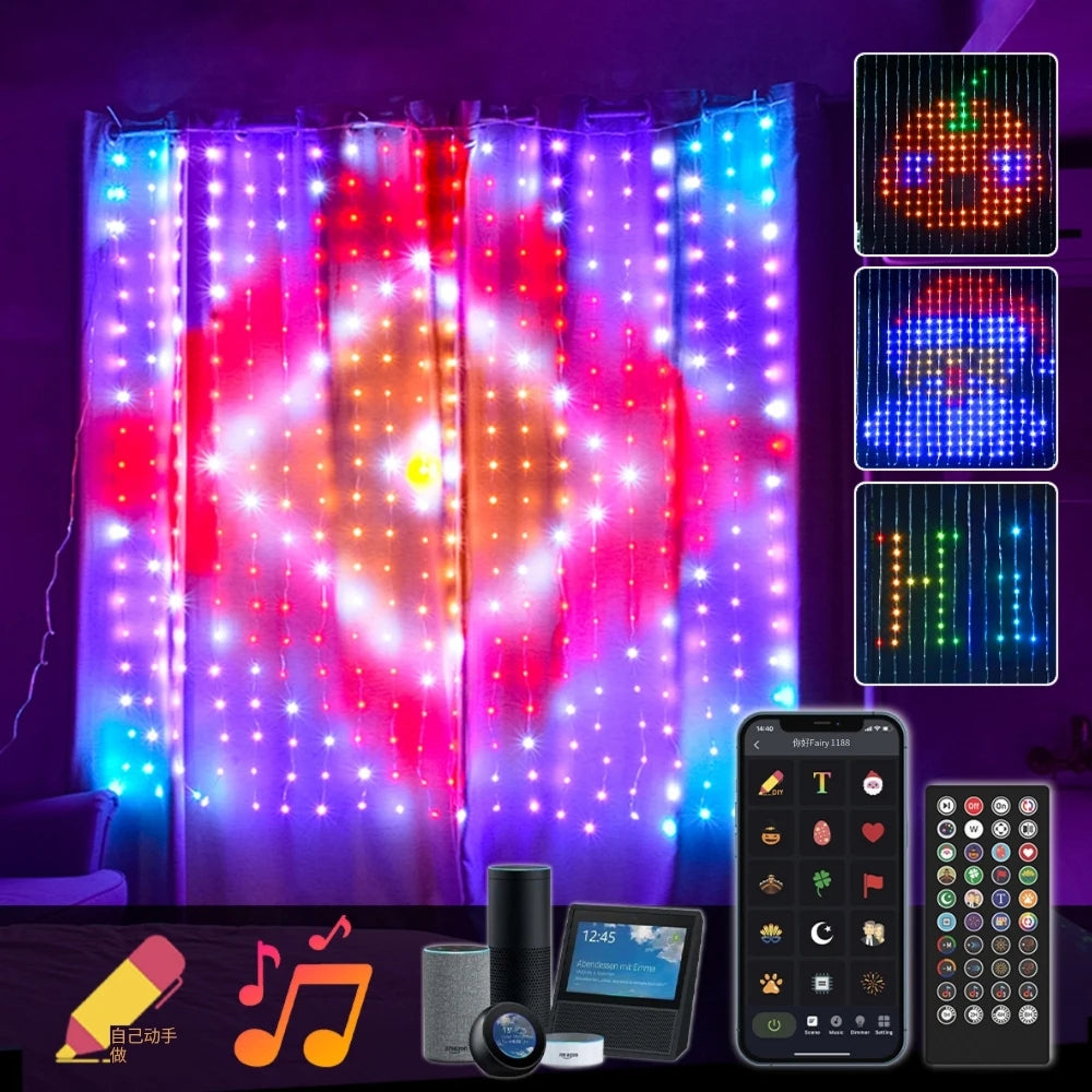 Rideau lumineux à 400 LED