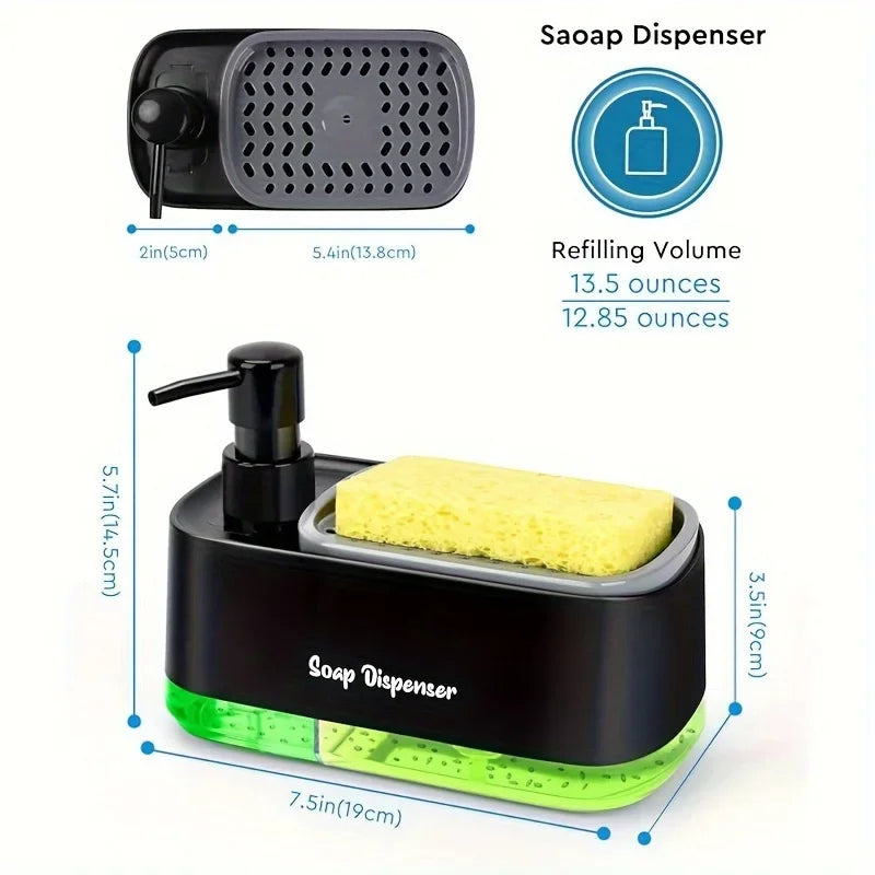 Ensemble de distributeur de savon double 3 en 1 3-in-1 Dual Soap Dispenser Set