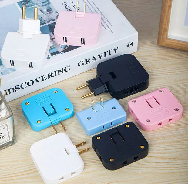 Rallonge de prise rotative 3 en 1.