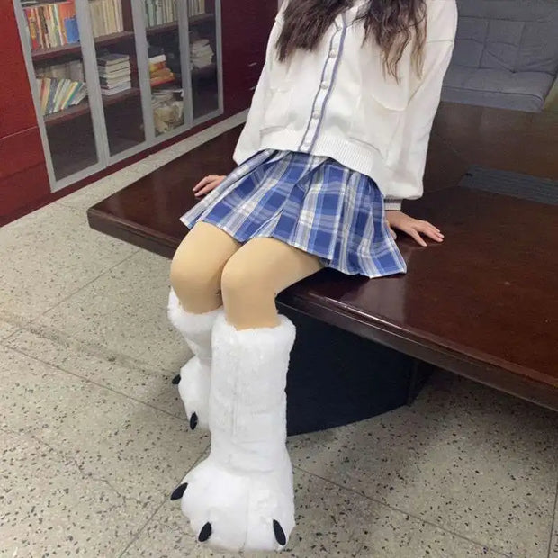 Bottes d'hiver mignonnes à griffes d'ours.