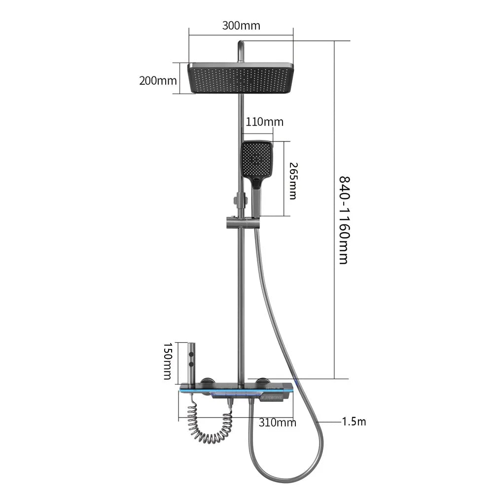 Ensemble de thermostat de douche de luxe